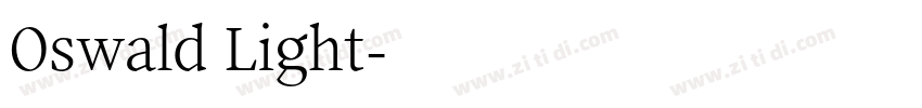 0swald Light字体转换